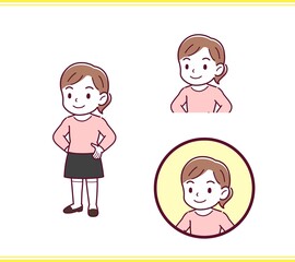 Girl in pink long sleeves