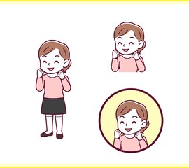 Girl in pink long sleeves