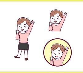 Girl in pink long sleeves