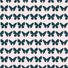 Vector butterflies pattern. Abstract seamless background.