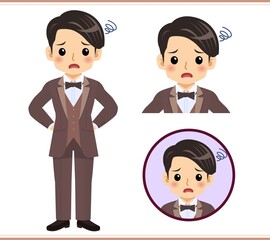 A man in a brown tie