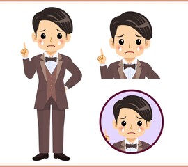 A man in a brown tie