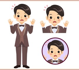 A man in a brown tie