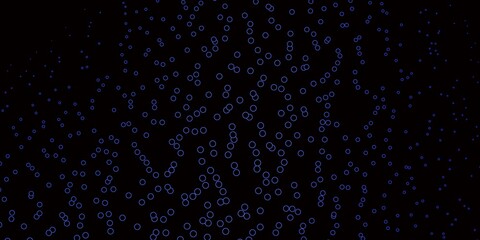 Dark BLUE vector template with circles.