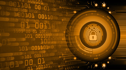 Finger print network cyber security background.