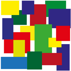 Cubism. Сolorful blocks.
