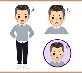 Young man in a gray sweater