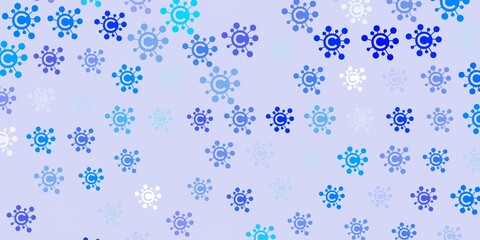 Light BLUE vector texture with disease symbols.