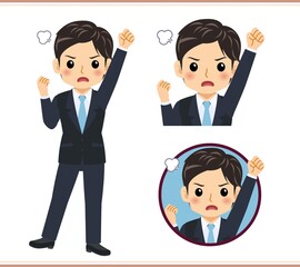 Male new employee with a light blue tie