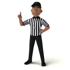 Fun 3D Illustration of an american Referee