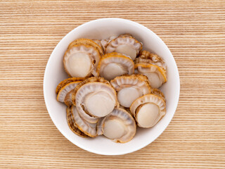 ボイルした帆立貝