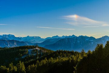 sunset in the mountains