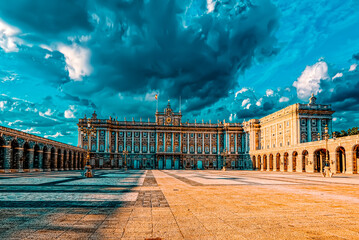 Royal Palace in Madrid (Palacio Real de Madrid) and Armory Squar