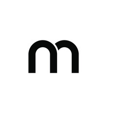 nm mn nn m minimal logo icon design vector isolated design