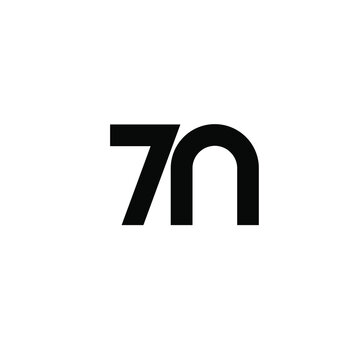 7n n7 initial letter logo vector icon design isolated background