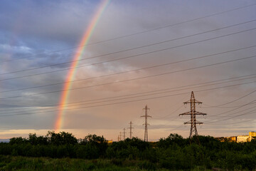 rainbow over the storm