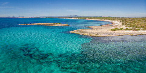 Gavina Island, - Illa Gavina -, Es Trenc, Campos, Mallorca, Balearic Islands, Spain