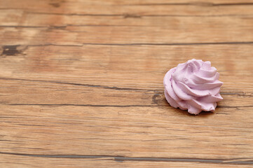 A purple meringue on a table