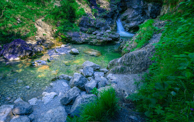 Kuhflucht Wasserfall in der Nähe von Garmisch Partenkirchen in Bayern Deutschland