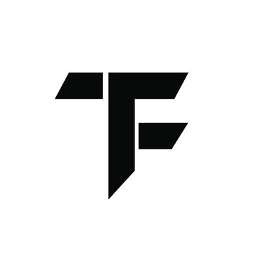 tf ft minimal logo icon design vector