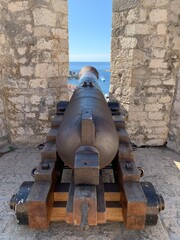 Hvar Insel und Stadt - Dalmatien Kroatien Adria Mittelmeer - Spanische Festung  im Spätsommer