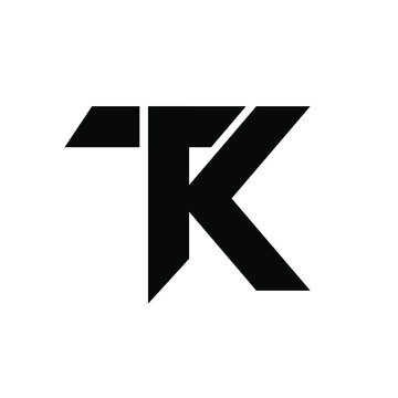 tk kt minimal logo icon design vector