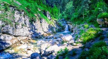 Kuhflucht Wasserfall in der Nähe von Garmisch Partenkirchen in Bayern Deutschland