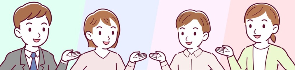 4 young men and women