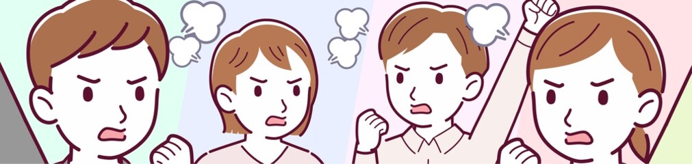 4 young men and women