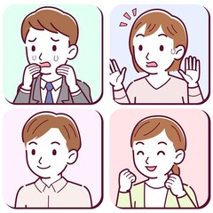 4 young men and women