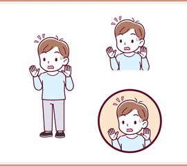 Boy in blue long sleeves