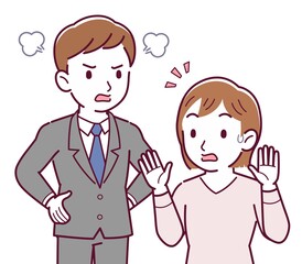 Office worker husband and wife