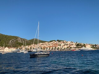 Fototapeta na wymiar Hvar Insel und Stadt - Dalmatien Kroatien Adria Mittelmeer