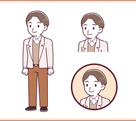 A serious man in a jacket