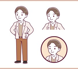 A serious man in a jacket