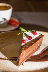 chocolate cake with cherry