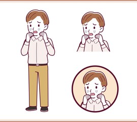 A refreshing man in a shirt