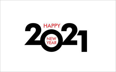  Illustration vector graphic of 2021 Happy New Year logo design template