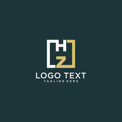 Initial letter hz logo type with design for company and business logo.premium Vector