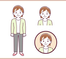 Young woman in a cardigan