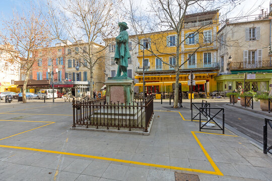 Statue of Poet Frederic Mistral in Arles France