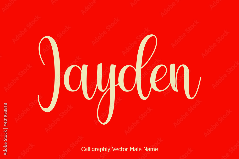 Fototapete jayden male name in cursive typescript typography text