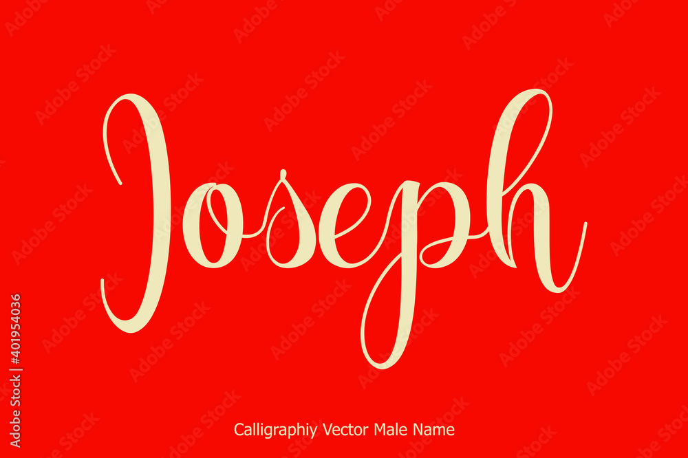 Fototapete joseph male name in cursive typescript typography text