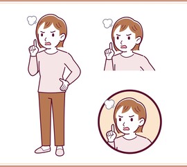 ピンクの服を着た若い女性