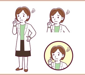 Young woman in a lab coat