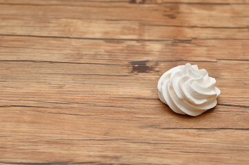 A white meringue on a table