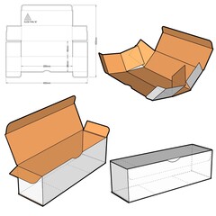 Self asembly (with out needing a glue) Chocolate box and Die-cut Pattern. The .eps file is full scale and fully functional. Prepared for real cardboard production.