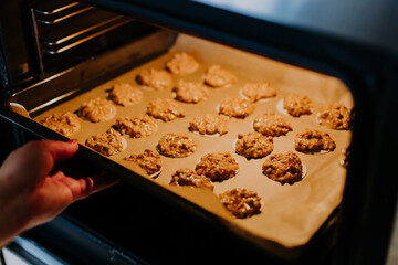 homemade gingerbread baked cookies closeup photo german traditional biscuits for christmas time