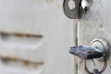Old storage cabinet, Metal cupboard locker