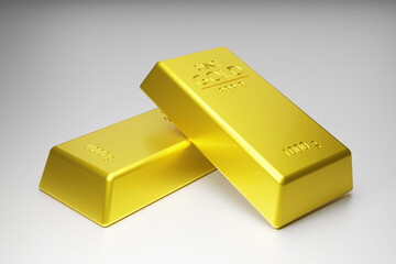 Stack of Fine Gold bars wealthy concept ,3d rendering,illustration